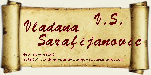 Vladana Sarafijanović vizit kartica